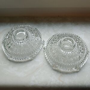 Anchor Hocking Clear Glass Candle Holders